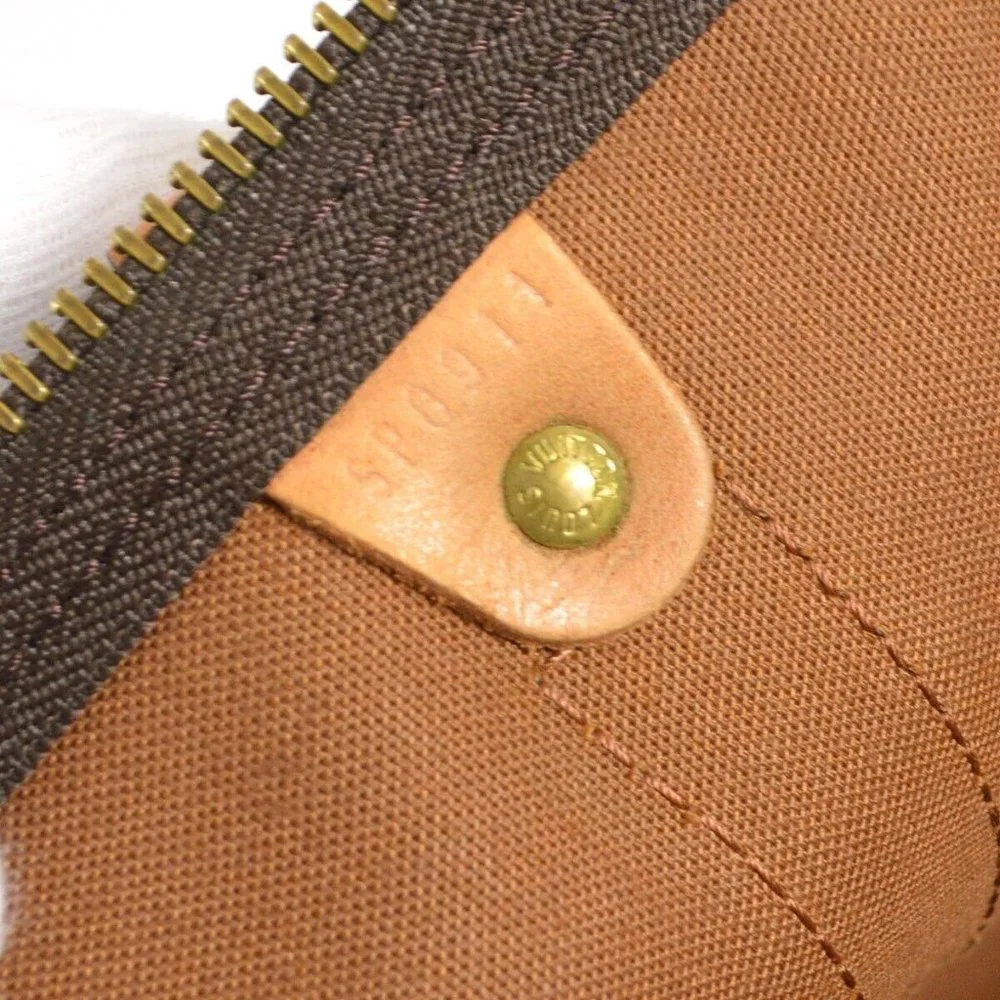 Louis Vuitton Keepall 45 Travel Duffle Handbag Monogram Canvas Leather